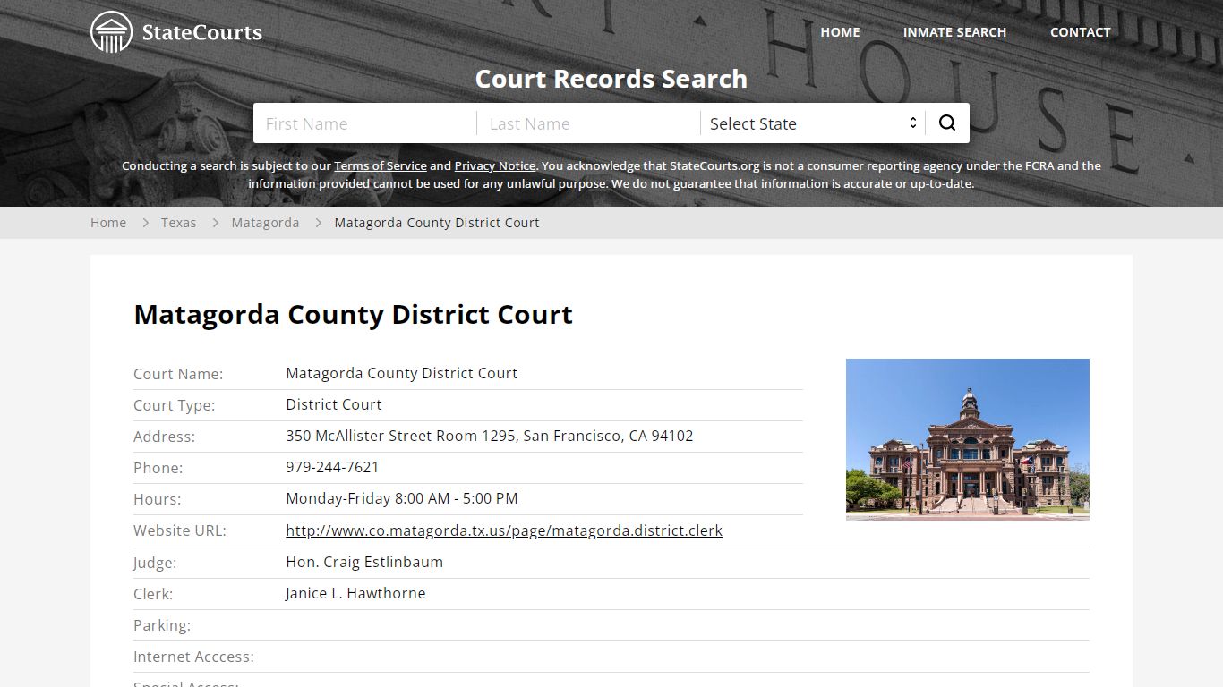 Matagorda County District Court - State Courts